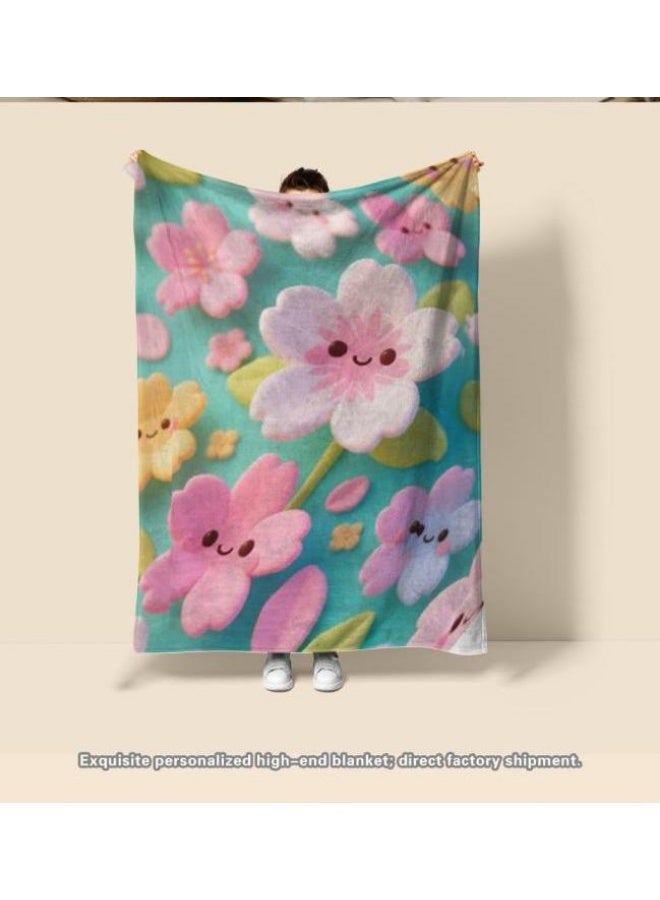 عام بطانية رقيقة من الفانيلا الكرتونية للأطفال والرضع (دافئة ومريحة، ومناسبة للنوم والألعاب) 70 سم * 100 سم - Image 1