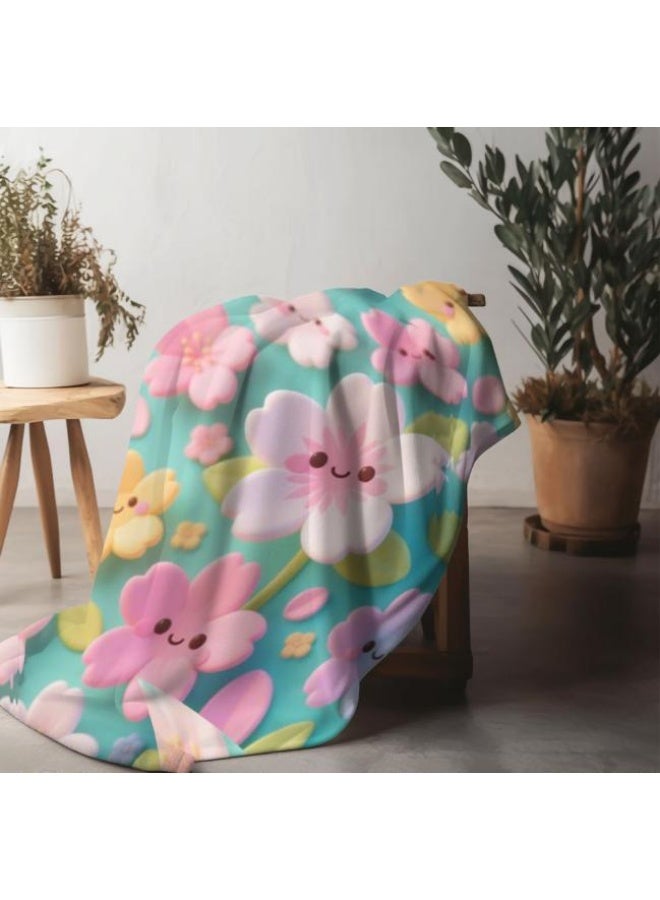 عام بطانية رقيقة من الفانيلا الكرتونية للأطفال والرضع (دافئة ومريحة، ومناسبة للنوم والألعاب) 70 سم * 100 سم - Image 4