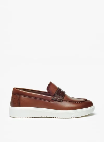 DUCHINI Boys Solid Slip-On Loafers