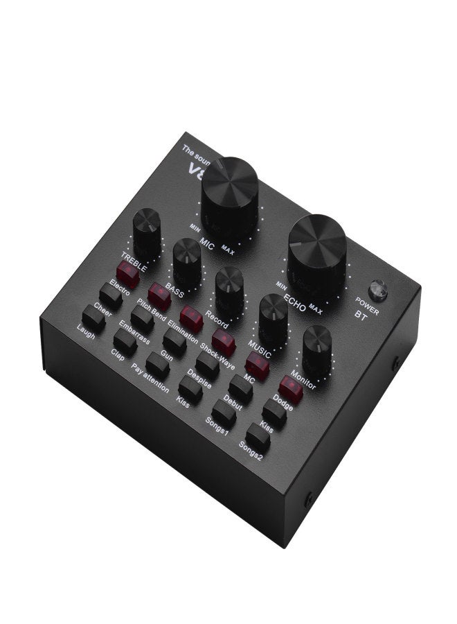 External Audio Mixing Sound Card USB Audio Interface BT Connection with Multiple Sound Effects Built-in Rechargeable Battery for Singing Shouting Live Streaming Chating Music Recording  - Image 5