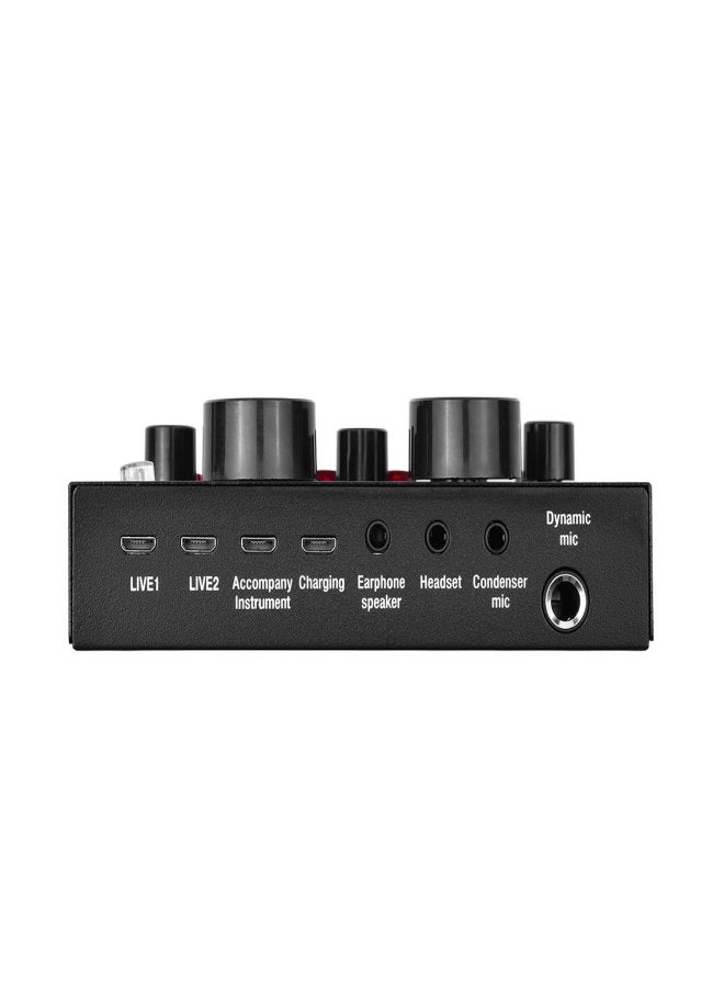 External Audio Mixing Sound Card USB Audio Interface BT Connection with Multiple Sound Effects Built-in Rechargeable Battery for Singing Shouting Live Streaming Chating Music Recording  - Image 1