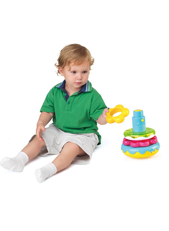 Happy Kids Little Learners Wobbly Dino Stacking Rings - Electronic Rings, Wobbly Base, Sing Along, 12M+ - Image 4