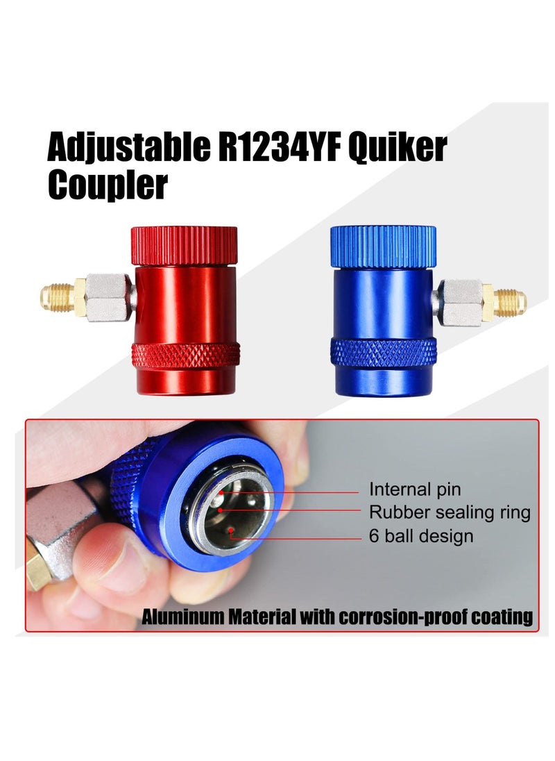 Quick Coupler Adapter Fittings R1234yf High Side And Low Side For Air Conditioning Evacuation - Image 3