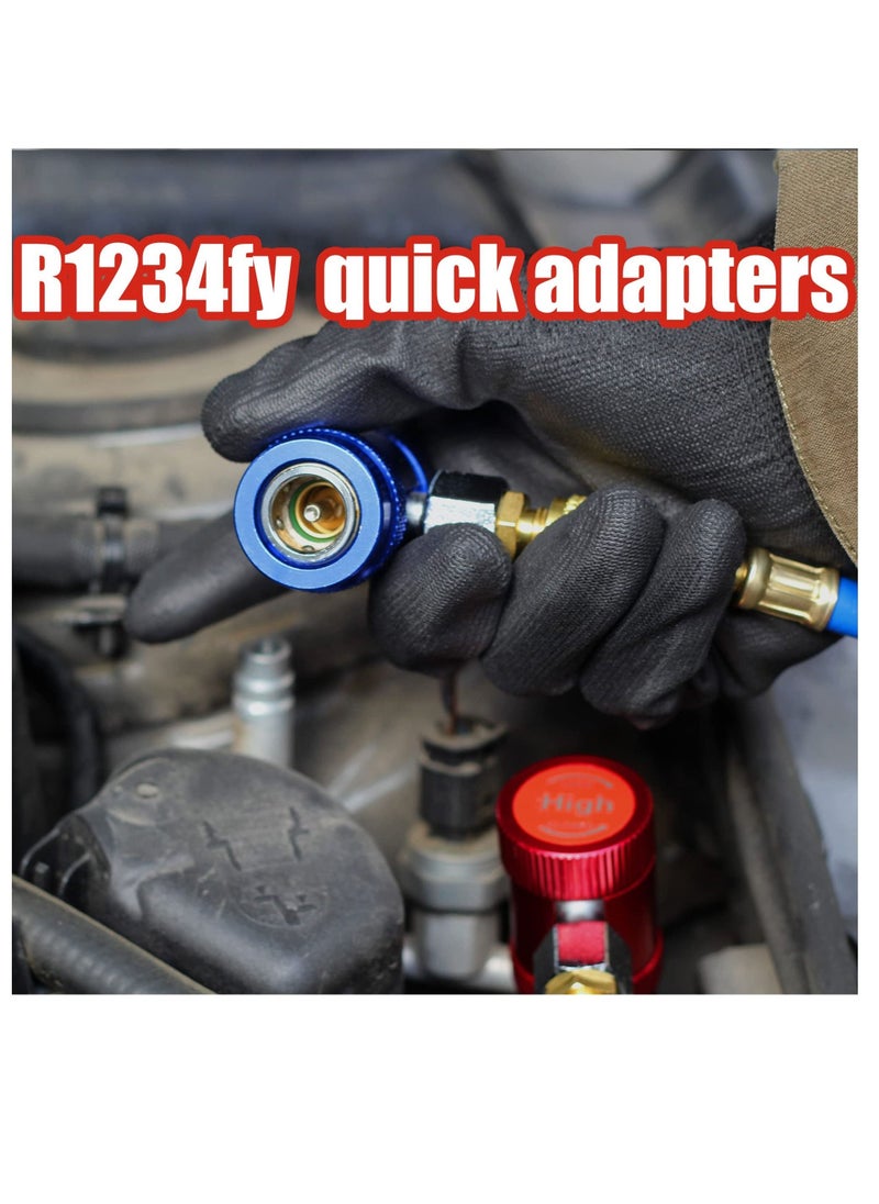 Quick Coupler Adapter Fittings R1234yf High Side And Low Side For Air Conditioning Evacuation - Image 2