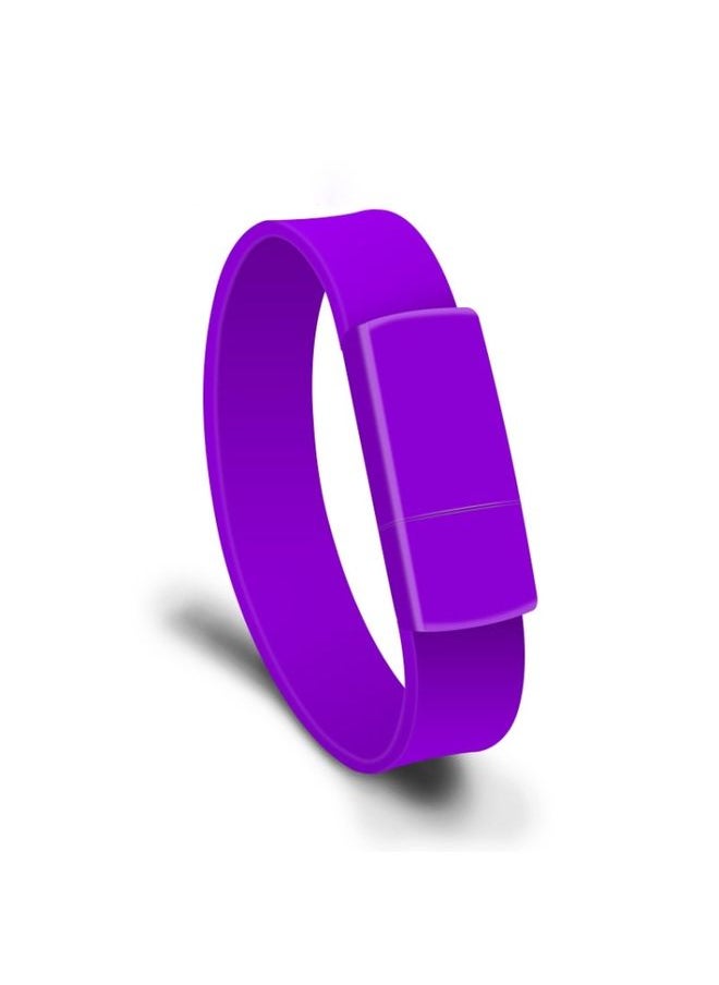 BURAQ MicroDrive 8GB USB 2.0 Fashion Bracelet Wristband U Disk (Purple)  - Image 1