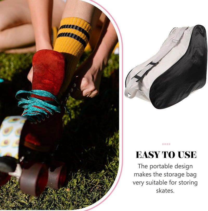 Ciieeo Roller Skates Bag and Ice Skates Organizer Waterproof Shoulder Pouch with Shoe Cover Wear-resistant and Adults Sports and Outdoor Skating Storage - Image 4