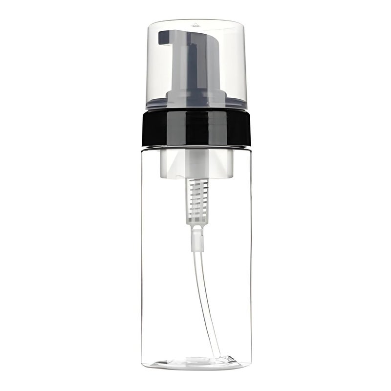 Pharcos Foaming Dispenser Bottle, Refillable Empty Pump Container for Liquid Soap, Face Wash, Shower Gel, Shampoo | BPA & Leak Free, Travel-Friendly - 150 ml (Transparent & Black, Pack of 1) - Image 1