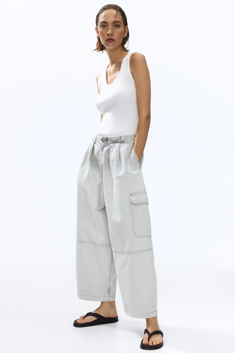 Barrel Regular Waist Ankle Jeans
