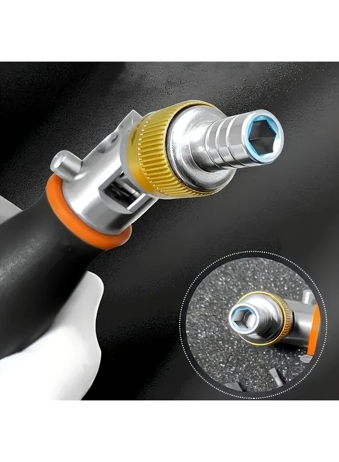 Allen Wrench Set Multi Angle Ratchet Screwdriver With Tapered Hex Ten Head Drill Bits - Image 5