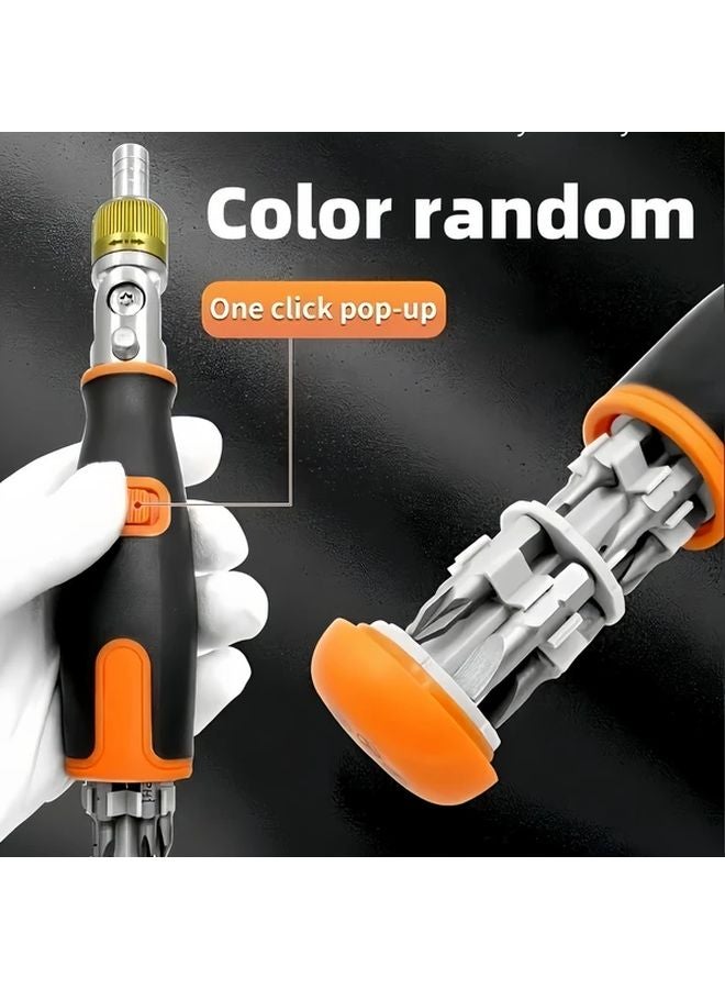 Allen Wrench Set Multi Angle Ratchet Screwdriver With Tapered Hex Ten Head Drill Bits - Image 1