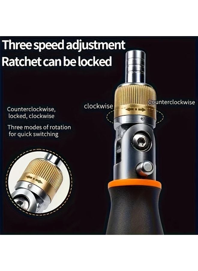 Allen Wrench Set Multi Angle Ratchet Screwdriver With Tapered Hex Ten Head Drill Bits - Image 4