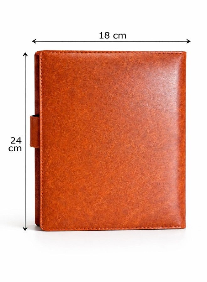 FLYSPACE 2026 New Year Diary | A5 Size | 365 Pages | PU Leather Hardbound | Elegant Golden Brown | Daily Planner - Image 2