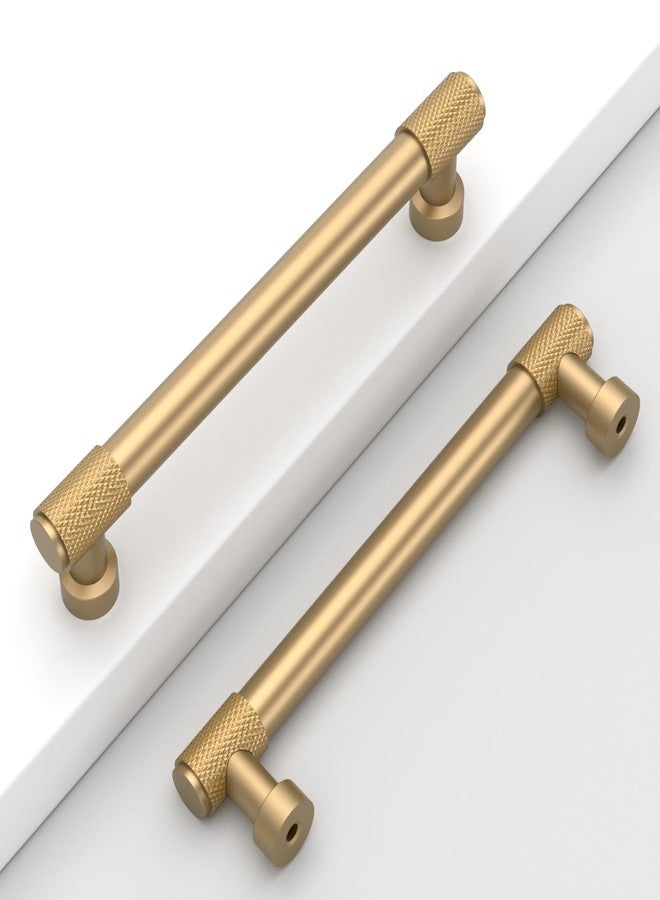 Coinkoly 10 Pack 5"(128mm) Champagne Bronze Cabinet Pulls Knurled Kitchen Cabinet Handles Champagne Gold Drawer Pulls Cupboard Hardware for Cabinets CK0028 - Image 1