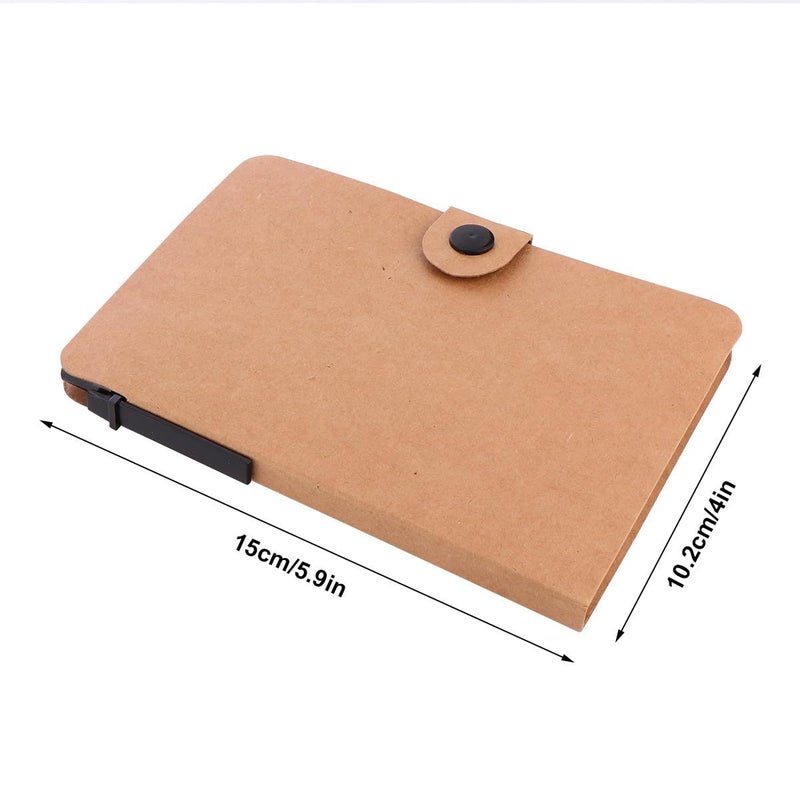 Zerodeko Sticky Notebook Set Kraft Paper Cover Index Tabs Office School Use - Image 3
