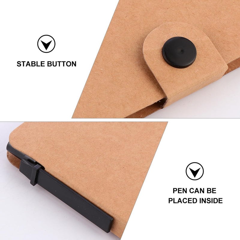 Zerodeko Sticky Notebook Set Kraft Paper Cover Index Tabs Office School Use - Image 4