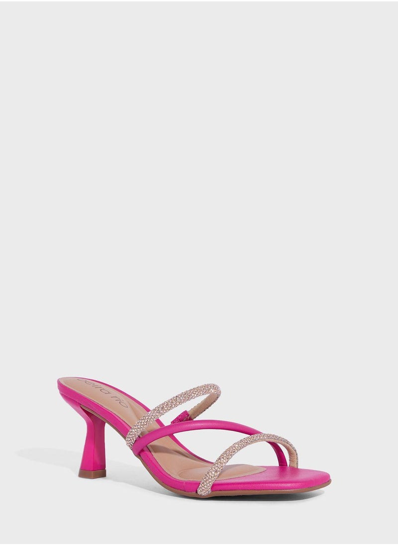 Beira Rio Juliette Multi Strap Mid Heel Sandals  - Image 2
