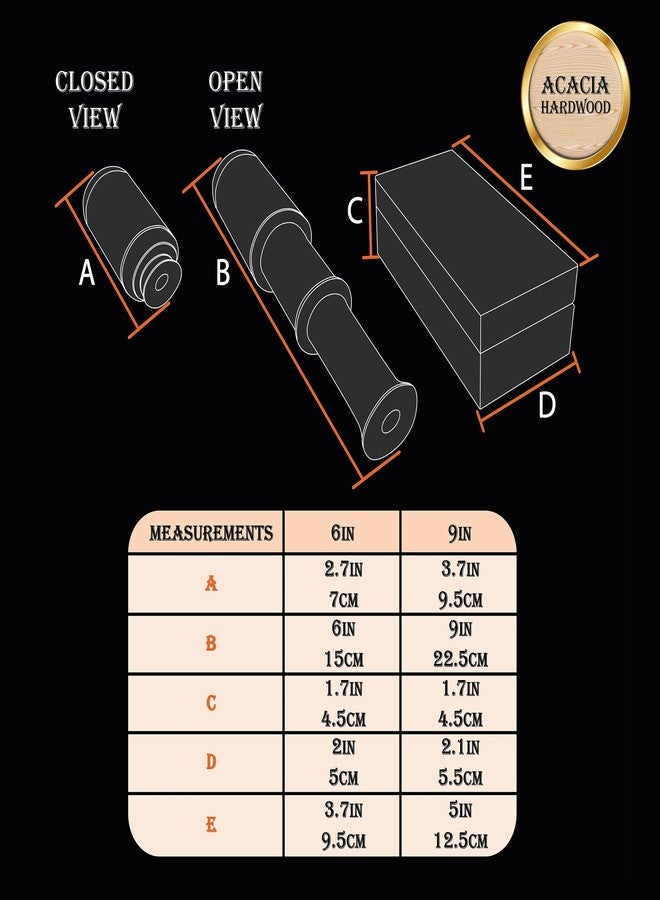 Mythrojan Brass Handheld Telescope 6" Mini Spyglass with Wooden Box, Pirate Binocular, Spyglass Collapsible Monocular Decorative Cosplay Accessory for Travellers, Adventures - Image 3