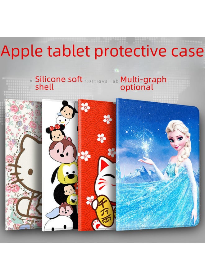 حافظة حماية Ipad2020 قابلة للتطبيق، حافظة حماية Air3، حافظة IPadmini56 Cartoon 8، حافظة ناعمة 7 Pro10.5، تابلت 4 ألوان: 【a019 Jiangnan】- الموديل المطبق: 【ipad الجيل السابع/الجيل الثامن/الجيل التاسع (10.2 بوصة)】 - Image 2