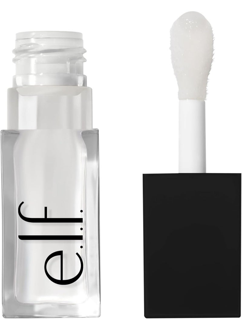 elf Glow Reviver Lip Oil, Nourishing, Tinted Lip Oil for a High Gloss Finish, Enriched with Jojoba Oil, Vegan & Cruelty Free, Crystal Clear - Image 1