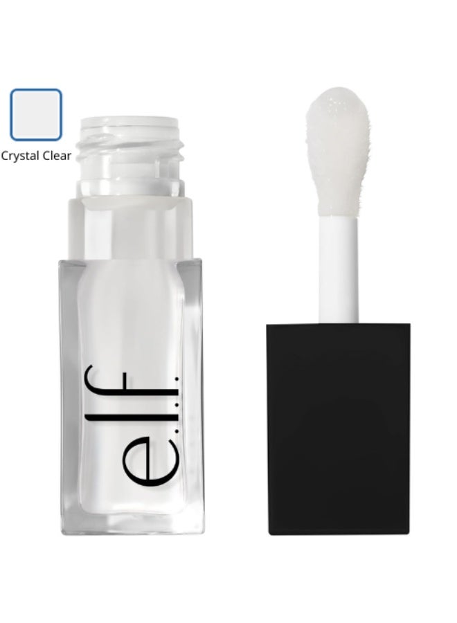 elf Glow Reviver Lip Oil, Nourishing, Tinted Lip Oil for a High Gloss Finish, Enriched with Jojoba Oil, Vegan & Cruelty Free, Crystal Clear - Image 1