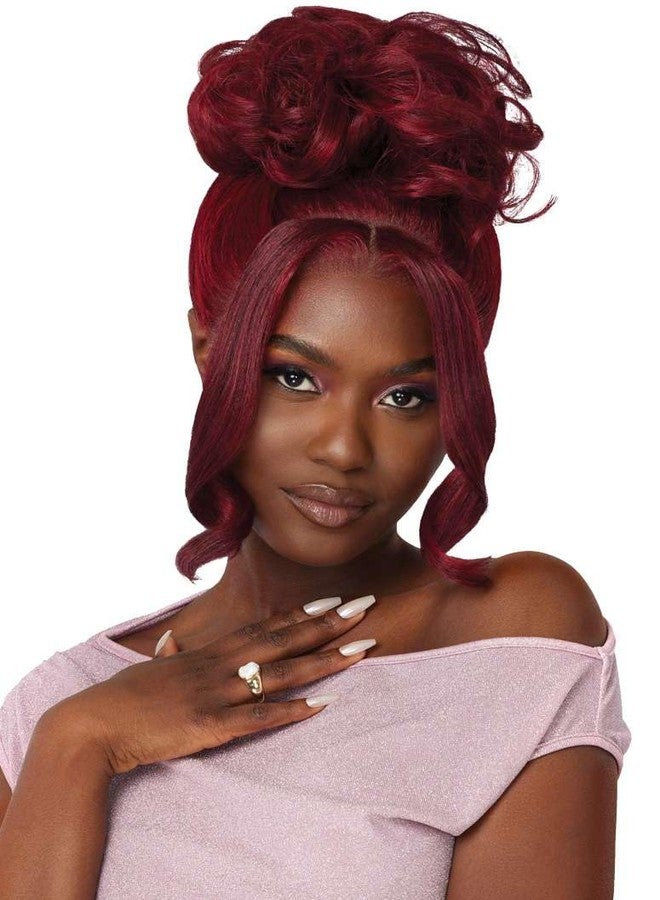 Outre Lace Front Wig - Perfect Hair Line 13X4 - Swoop Series - Swoop 6 (BURGUNDY FLAME) - Image 3