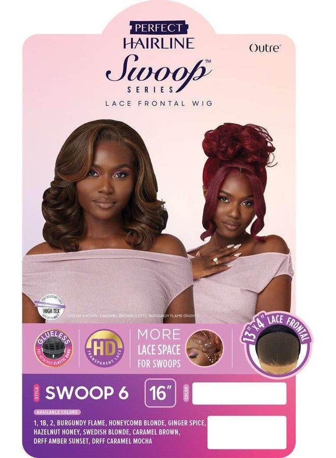 Outre Lace Front Wig - Perfect Hair Line 13X4 - Swoop Series - Swoop 6 (BURGUNDY FLAME) - Image 2