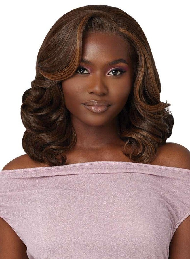 Outre Lace Front Wig - Perfect Hair Line 13X4 - Swoop Series - Swoop 6 (BURGUNDY FLAME) - Image 1