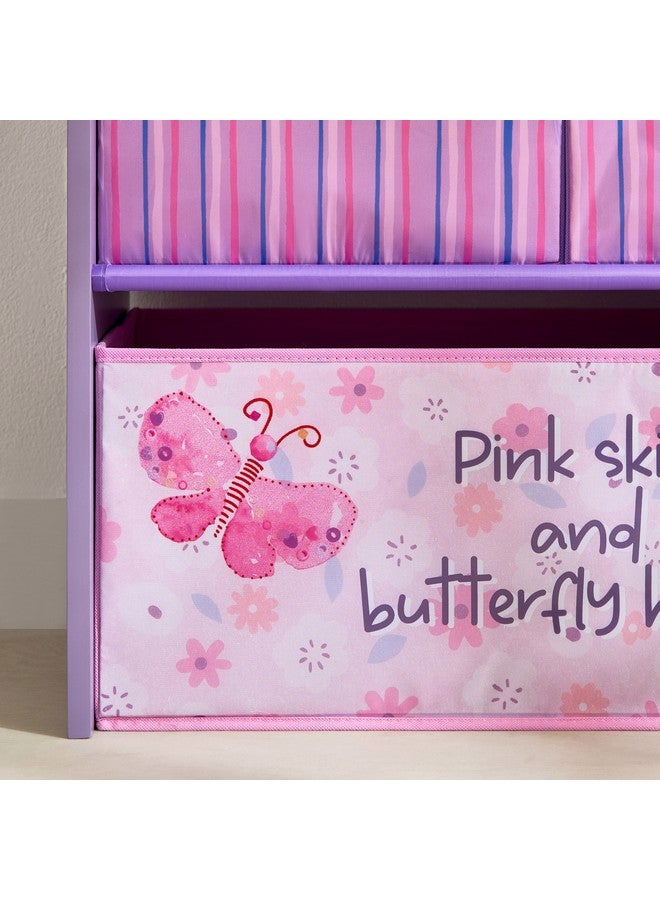 Home Box Meadows Candice Butterfly Fabric Storage Rack with 6 Bins 63 x 30 x 70 cm  - Image 4
