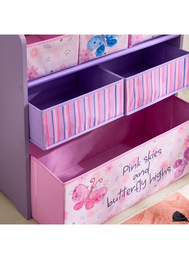Home Box Meadows Candice Butterfly Fabric Storage Rack with 6 Bins 63 x 30 x 70 cm  - Image 5
