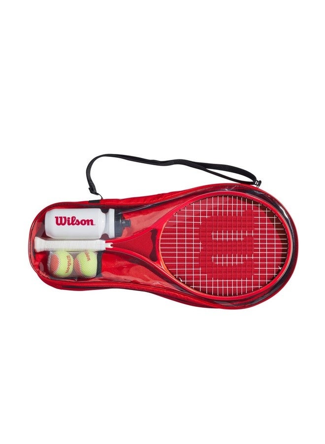 Wilson Roger Federer Starter Set 25, Tennis Racket, 16x17, Junior Beginners - Red/ White - Image 2