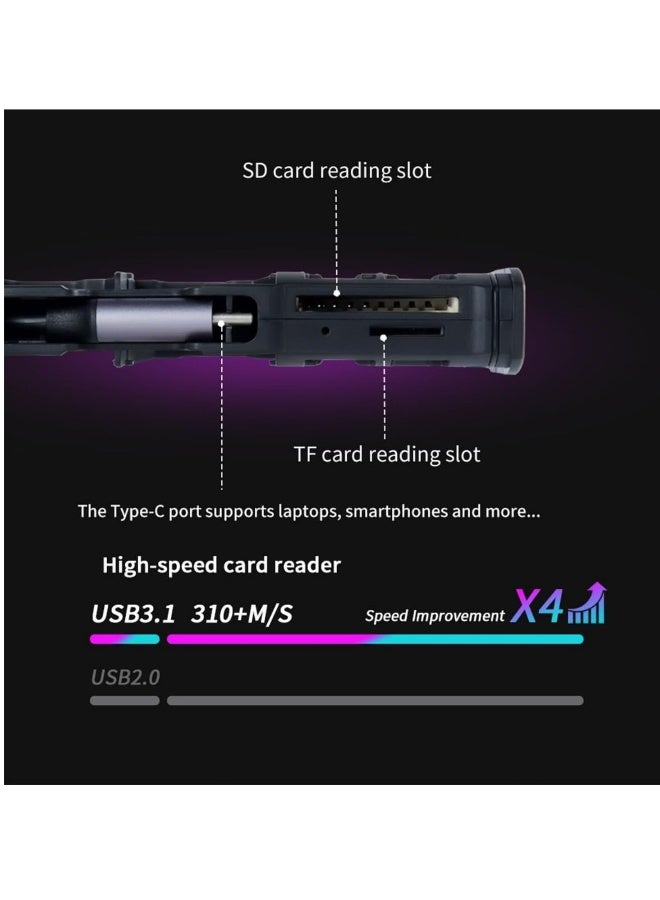2 in 1 High-Speed 5Gbps SD Memory Card Readers Multiple Sd Card Reader USB3.1 Dual Card Reader Micro SD Card Case Waterproof Holder 6 TF/4 SD/2 SIM Cards Storage,for Photographer, Cameras, Computer  - Image 3