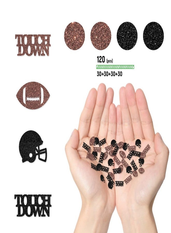 Helewilk Football Touchdown Confetti, Glitter Paper Confetti for Kids Boys Men Birthday Party Decoration, Sports Theme Birthday Table Decoration Scatters, Football Party DIY Craft Supplies, 120 Pcs - Image 3