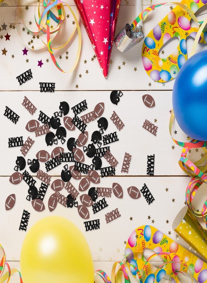 Helewilk Football Touchdown Confetti, Glitter Paper Confetti for Kids Boys Men Birthday Party Decoration, Sports Theme Birthday Table Decoration Scatters, Football Party DIY Craft Supplies, 120 Pcs - Image 5