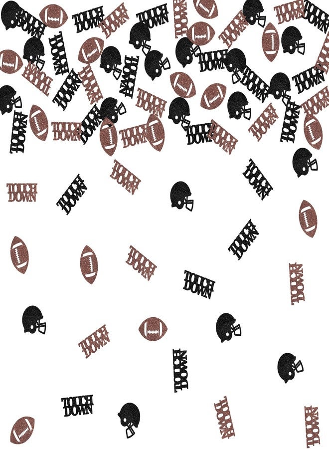 Helewilk Football Touchdown Confetti, Glitter Paper Confetti for Kids Boys Men Birthday Party Decoration, Sports Theme Birthday Table Decoration Scatters, Football Party DIY Craft Supplies, 120 Pcs - Image 1