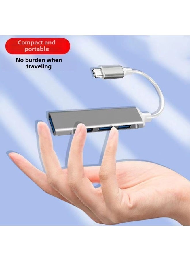 Generic - Typec Docking Station Computer Docking Station USB3.0 Four-port Hub Hub Splitter Otg Converter-Number Of Interfaces:The Activity Is About To End 00:59 Minutes-type-c -grey - Image 1
