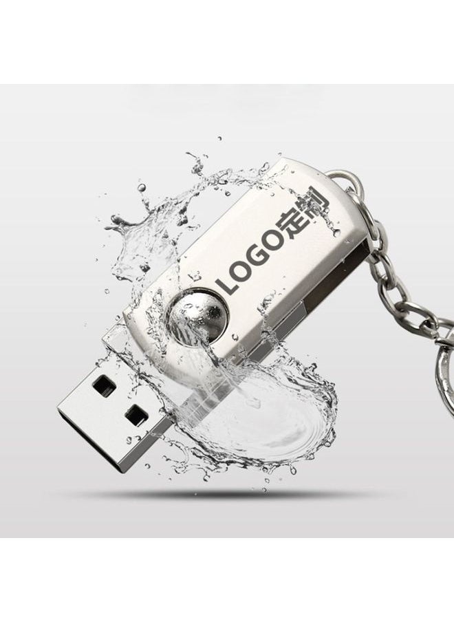 BURAQ MicroDrive 16GB USB 2.0 Creative Personality Metal U Disk with Keychain (Yellow)  - Image 3