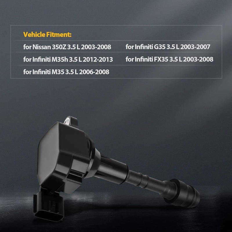 OCPTY Set of 6 Ignition Coils Pack for Nissan 350Z Infiniti G35/M35/FX35 3.5L (2003-2008) - Image 2