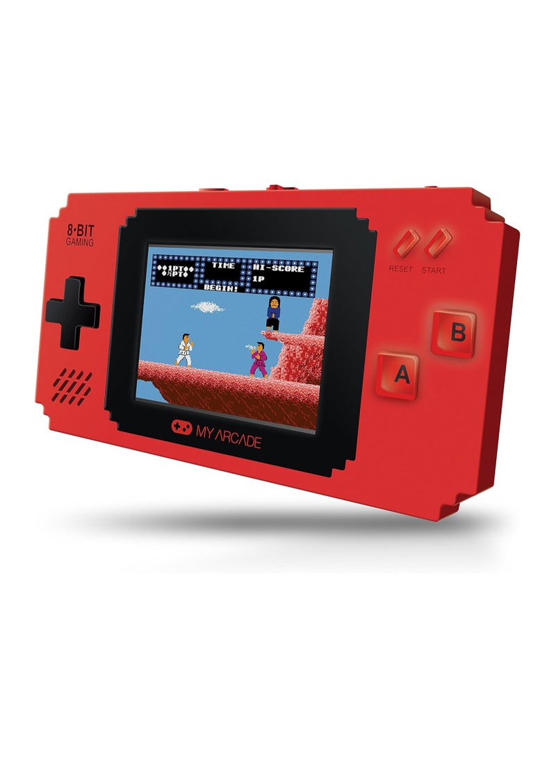 My Arcade Pixel Player Handheld Game Console: 300 Retro Style Games Plus 8 Data East Hits, Battery or Micro USB Powered, Color Display, AV Out Jack for TV, Speaker, Volume Control, Headphone Jack - Image 1