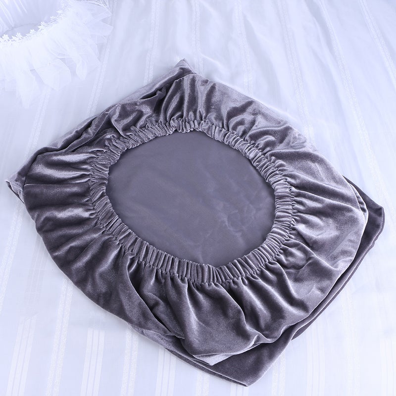 2pcs Elastic Seat Protective Case Removable Stretchy Chair Sleeve Chair Cover for Hotel Party Office (Grey) - Image 2