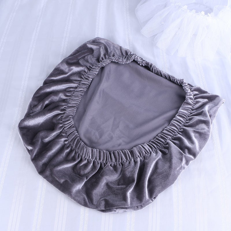 2pcs Elastic Seat Protective Case Removable Stretchy Chair Sleeve Chair Cover for Hotel Party Office (Grey) - Image 4