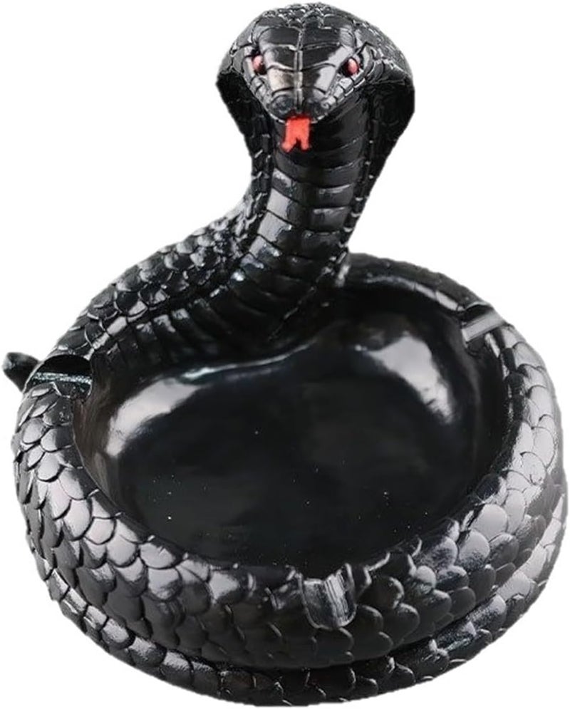 Creative Snake Resin Ashtray - Table Decoration Suitable for Reptile Enthusiasts, Suitable for Home Offices - Image 1