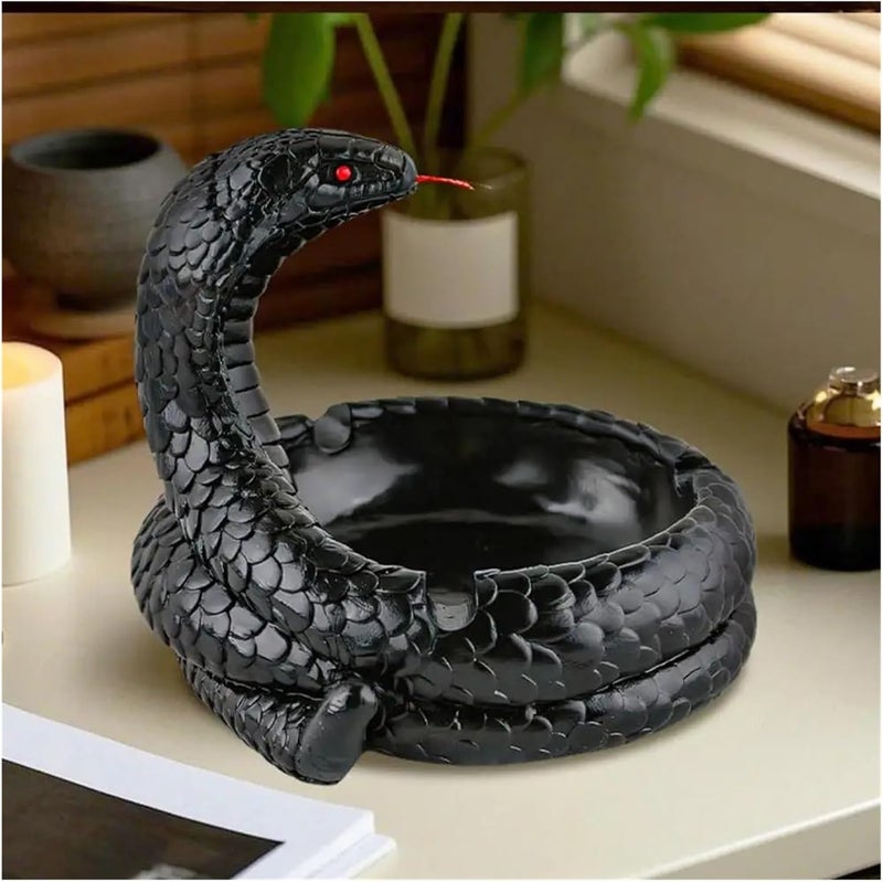 Creative Snake Resin Ashtray - Table Decoration Suitable for Reptile Enthusiasts, Suitable for Home Offices - Image 5
