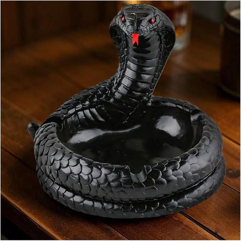 Creative Snake Resin Ashtray - Table Decoration Suitable for Reptile Enthusiasts, Suitable for Home Offices - Image 3