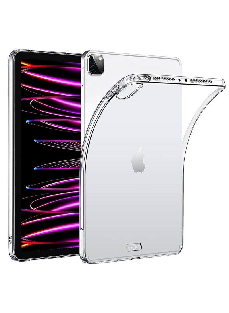 ELTRAZONE Clear Case for iPad Pro 12.9 2022 2021 2020 6th 5th 4th Generation , Support Apple Pencil 2nd Gen Charging, Soft Slim Lightweight TPU Cover for iPad Pro 12.9 inch - Image 1