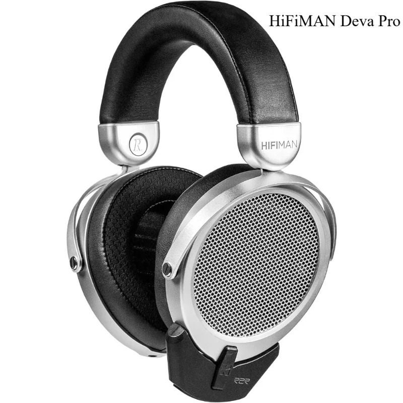 Hifiman Deva Pro Over-Ear Planar Magnetic Open-Back Headphones with Bluetooth Dongle Receiver, Silver - Image 1
