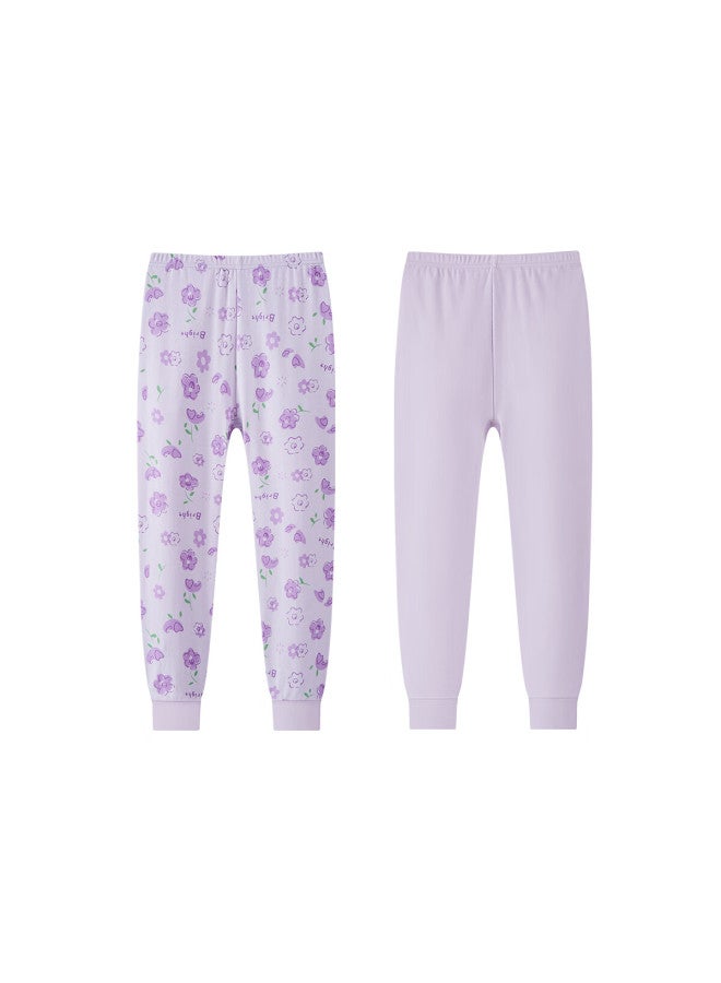 Deesha 7a Antibacterial Pure Cotton Girls' Thermal Underwear Pants Two-pack - Image 3