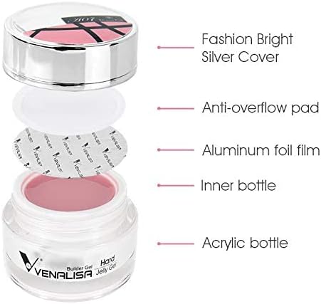 V VENALISA VENALISA 50ml Natural Pink Nail Gel Kit Nail Art Acrylic Nail Tender Camouflage Natural Color Poly Gel Builder Extend Construction Jelly Poly Gel