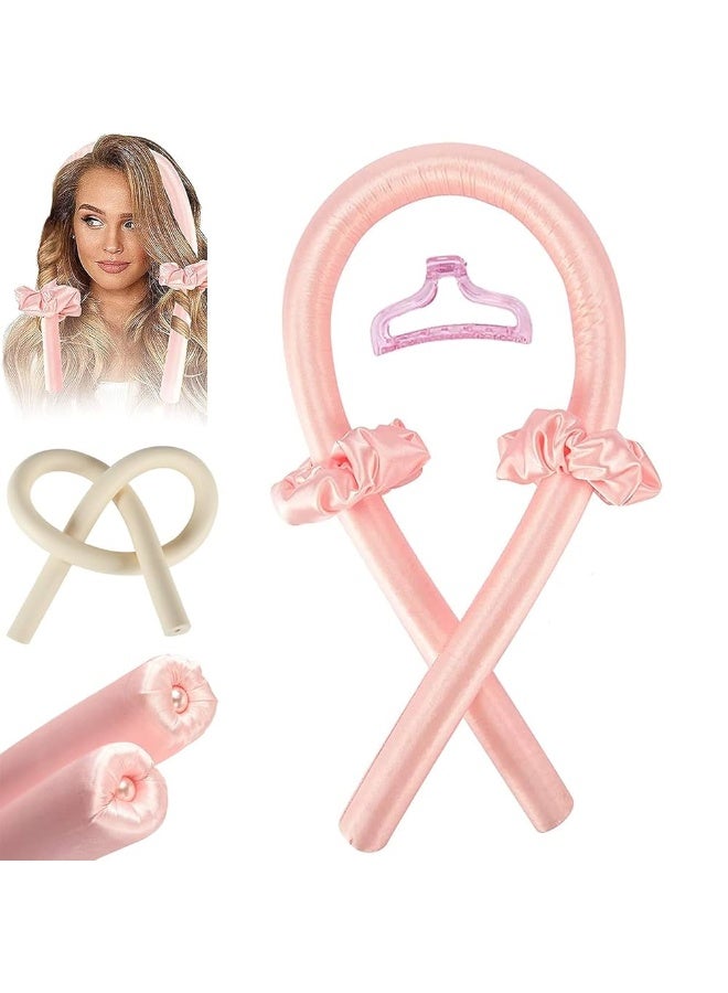 Generic maya accessories Silk Hair Curlers Heat-Free Automatic Foam Plus Steel Wire Lazy Curling Stick with Clip Featuring Sleep Wave Curls may vary color - Image 1