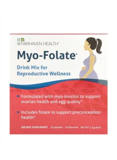 fairhaven health Myo-Folate Reproductive Health Support Drink Mix Unflavored 30 Sachets 2.4 g Each  - Image 1