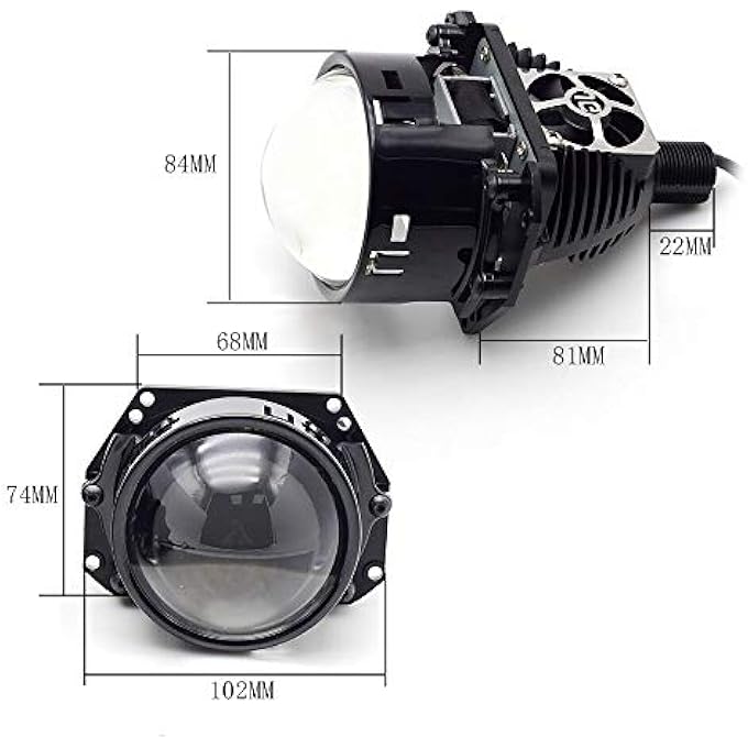 ريحني طقم تعديل عدسة جهاز عرض ثنائي زينون أزرق 30 بوصة مع وظيفة شعاع عالي ومنخفض، شعاع تركيز أبيض 6000 كلفن 25000 لومن، خط قطع واضح، بدون حجب، ترقية سيارة قادمة، عدسة جهاز عرض ثنائي زينون - Image 3